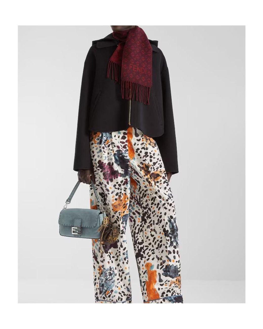 Fendi Black Hooded Zip-Up Jacket