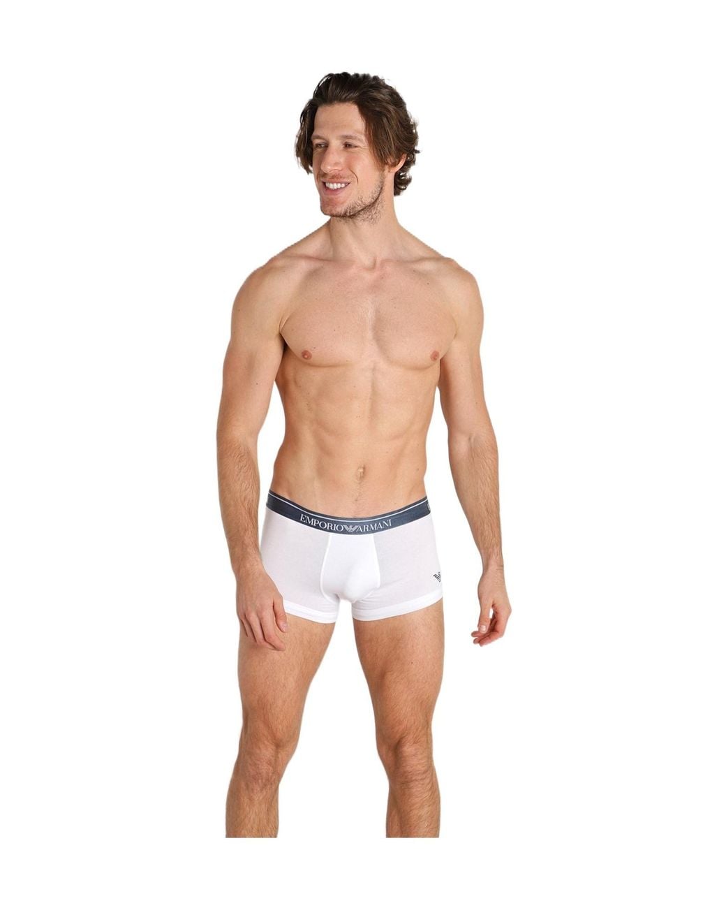 Emporio Armani White Elastic Waist Underwear for men