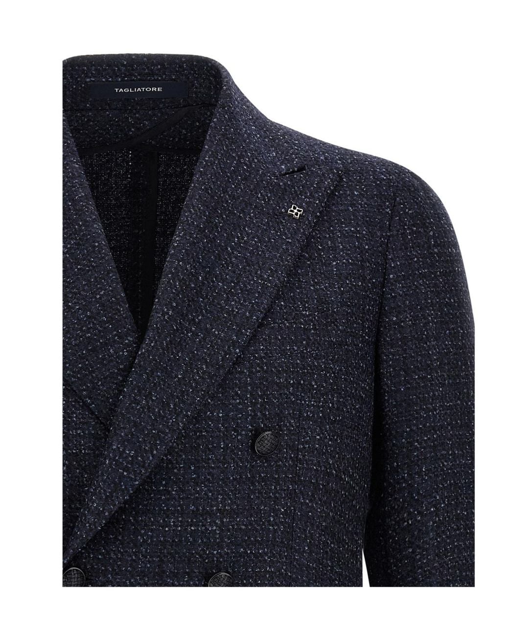 Tagliatore Blue Montecarlo Textured Double-Breasted Blazer for men