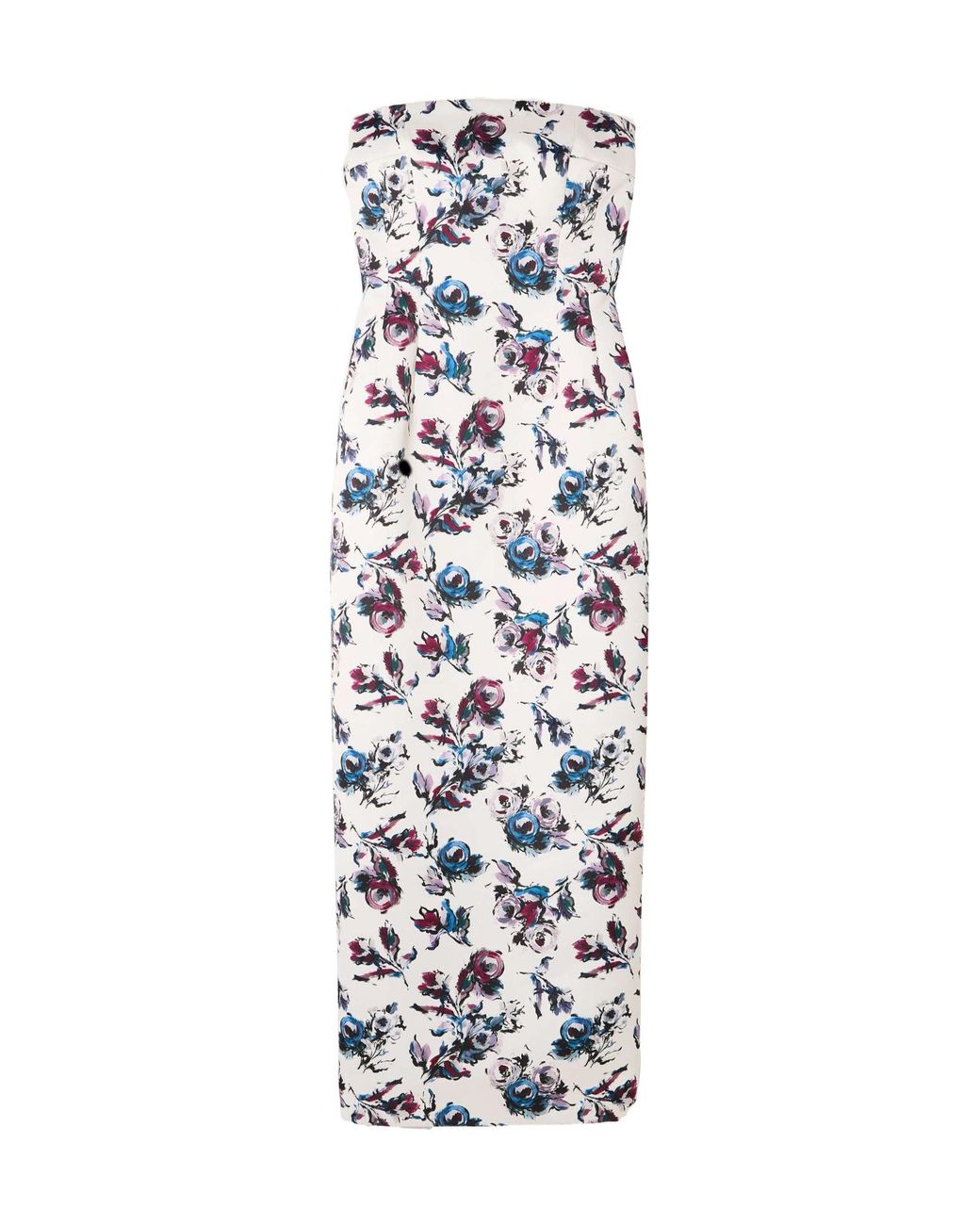 Emilia Wickstead White Satin Midi Dress