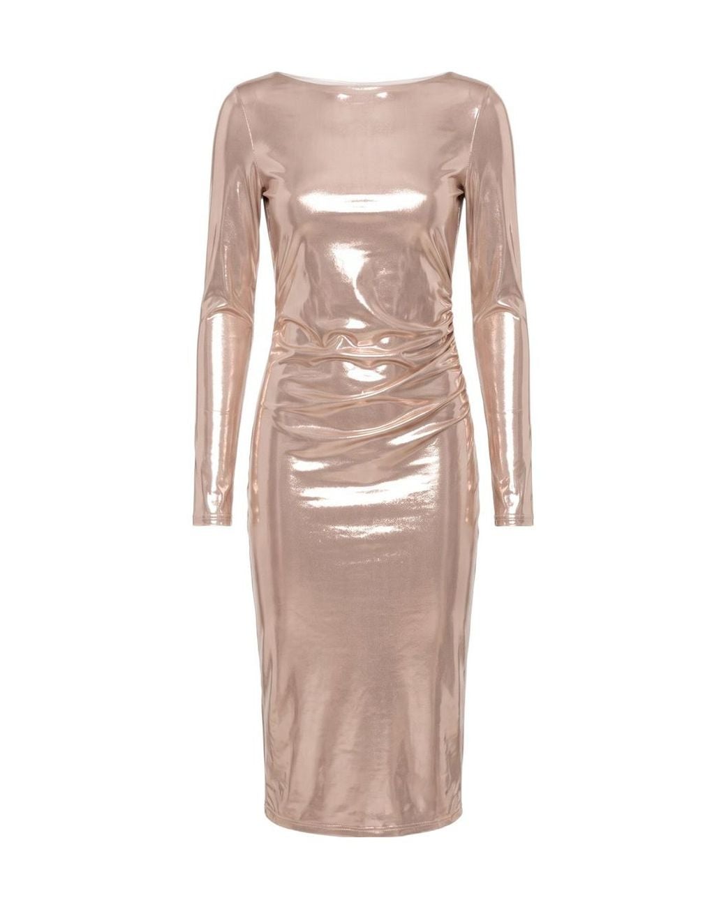 Patrizia Pepe Natural Long-Sleeved Dress