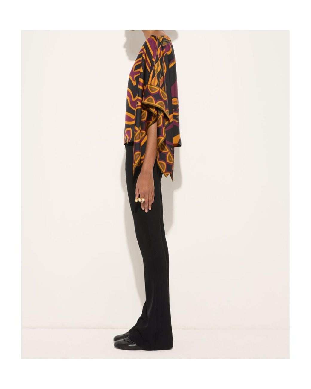 Emilio Pucci Multicolor Pucci Labirinto Print Satin Blouse