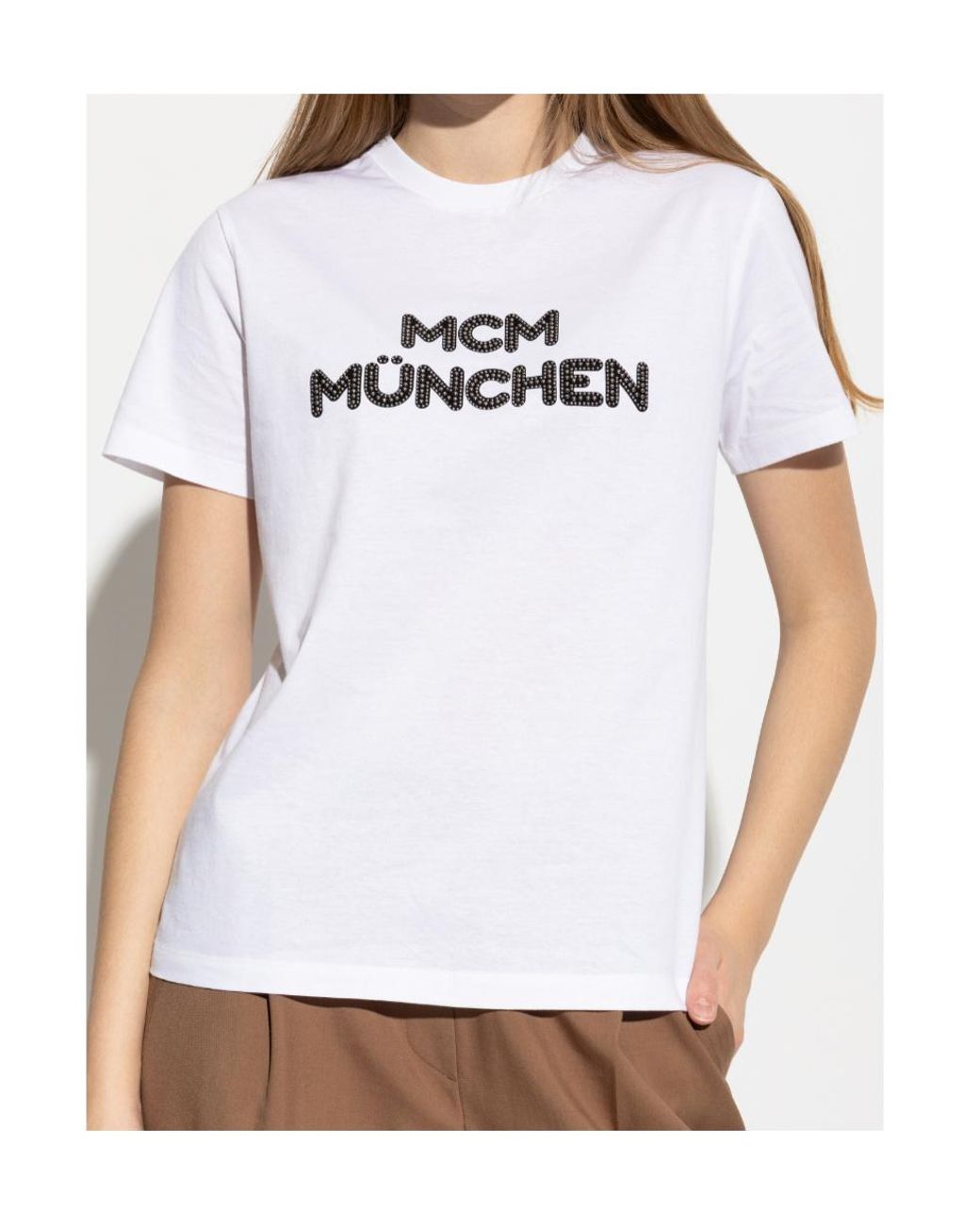 MCM White Short-Sleesleeved T-Shirt