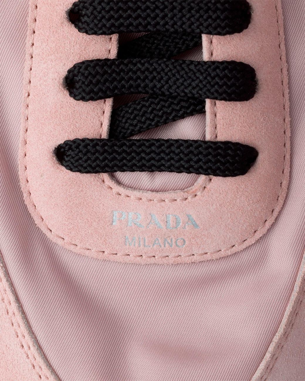 Prada Pink Collapse Lace-Up Sneakers