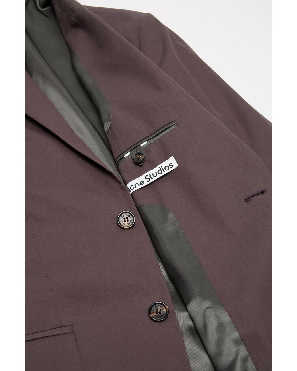 Acne Brown Single-Breasted Suit Jacket for men