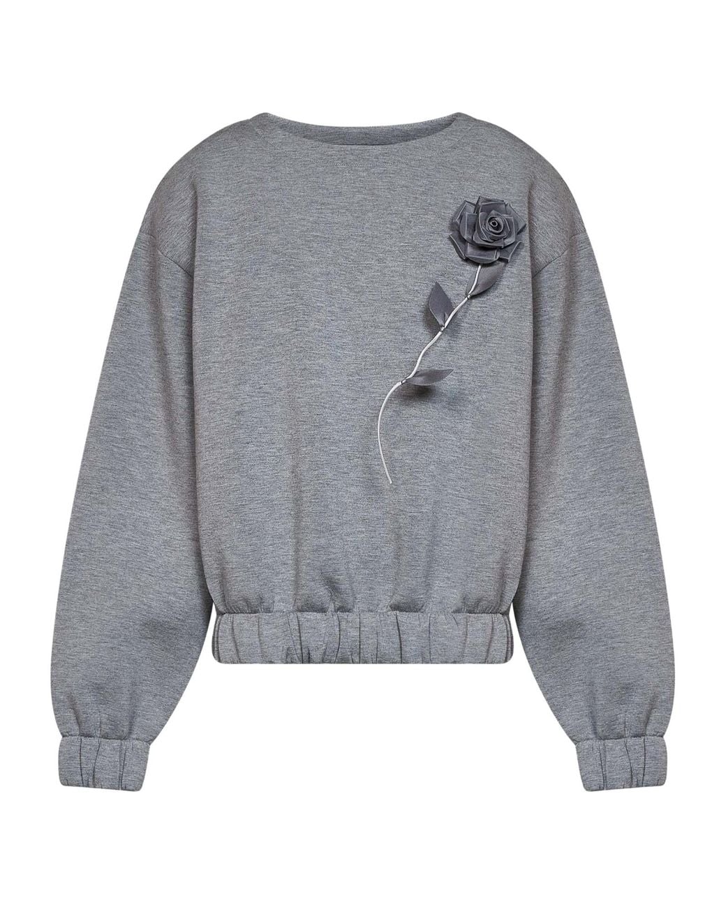GIUSEPPE DI MORABITO Gray 3D Rose Detail Sweatshirt