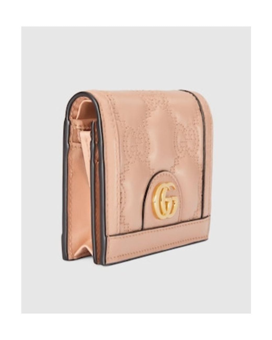 Gucci Pink Logo Plaque Bifold Wallet
