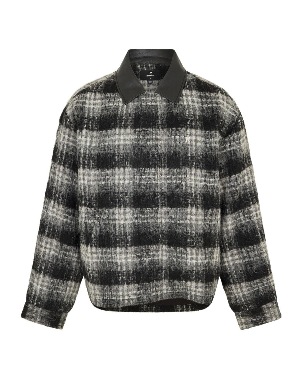 Represent Gray Zippered Shirt Jacket for men