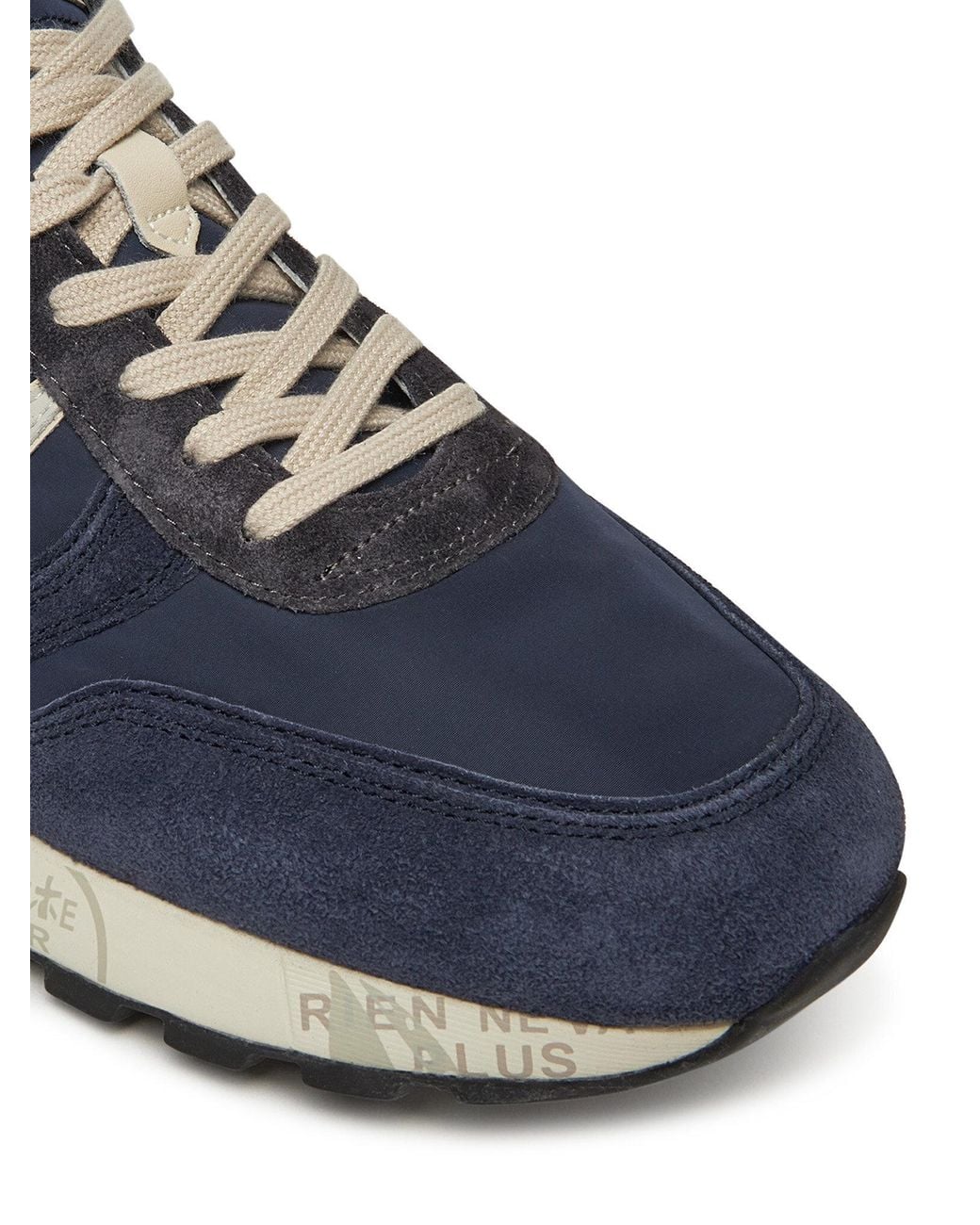 Premiata Blue Round-Toe Sneakers for men