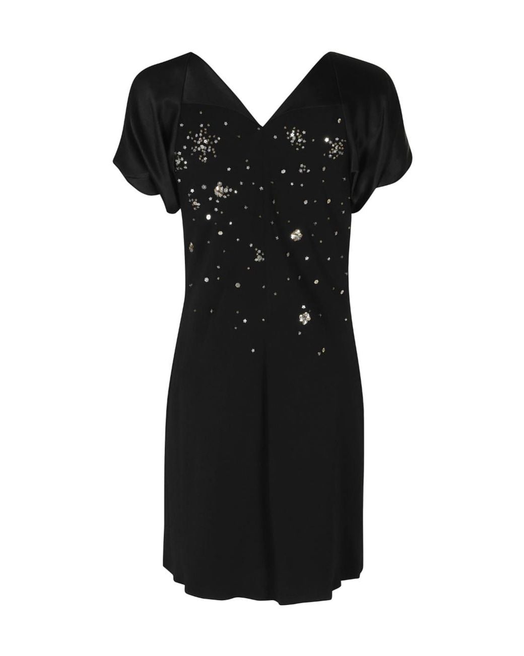 Alberta Ferretti Black Printed Dress