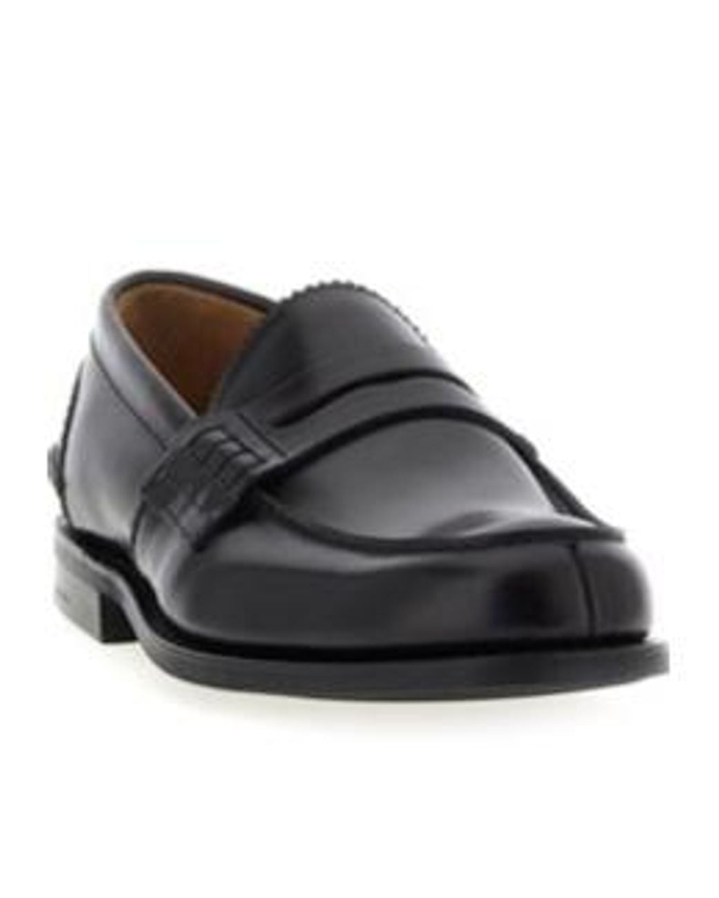 Church's Black Almond Toe Flat Loafers for men
