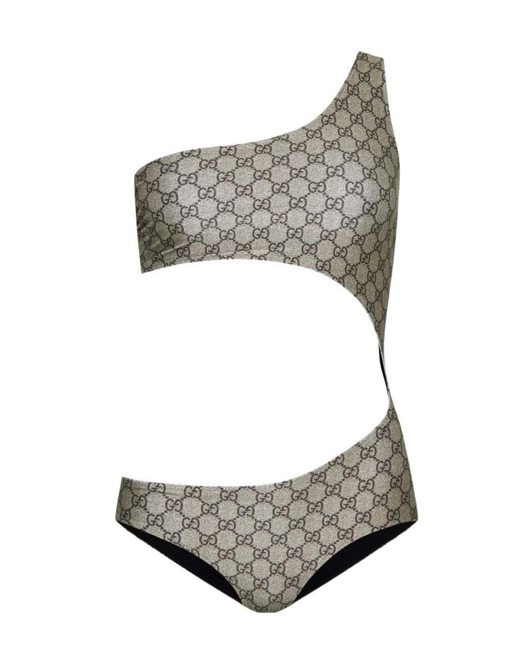 Gucci Gray Gg Jersey One-Piece Swimsuit