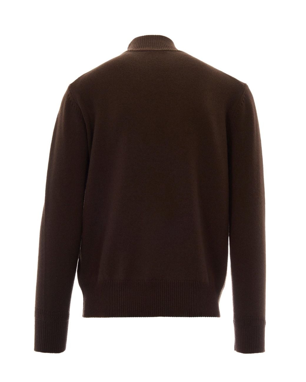 Paolo Pecora Brown Long-Sleeved Sweater for men