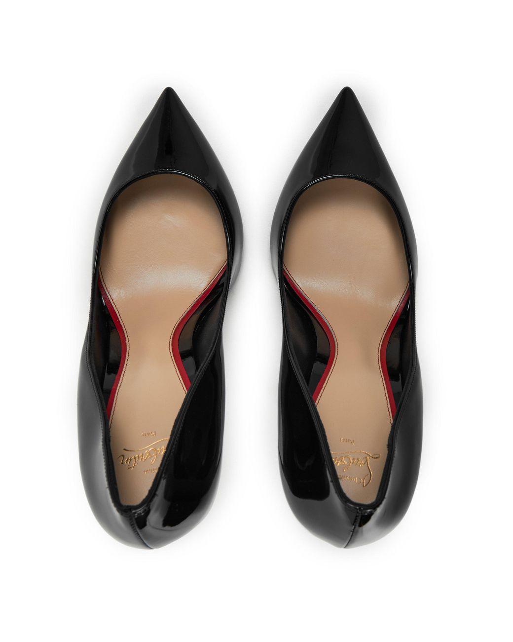 Christian Louboutin Black Pointed Toe Patent Leather Stiletto Pumps