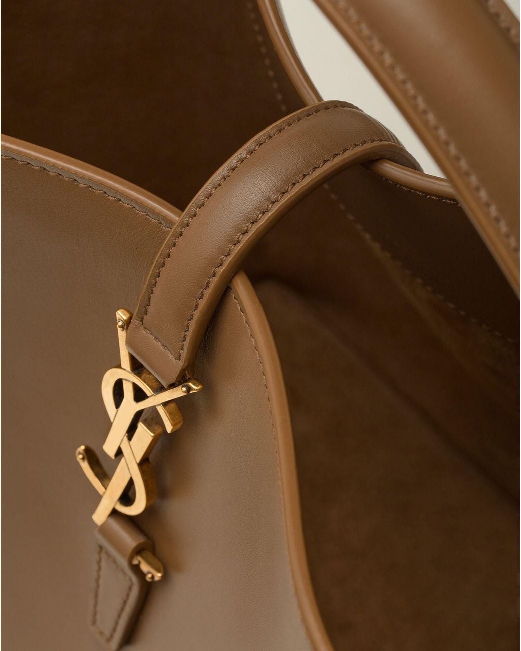 Saint Laurent White Le 37 Logo Plaque Shoulder Bag