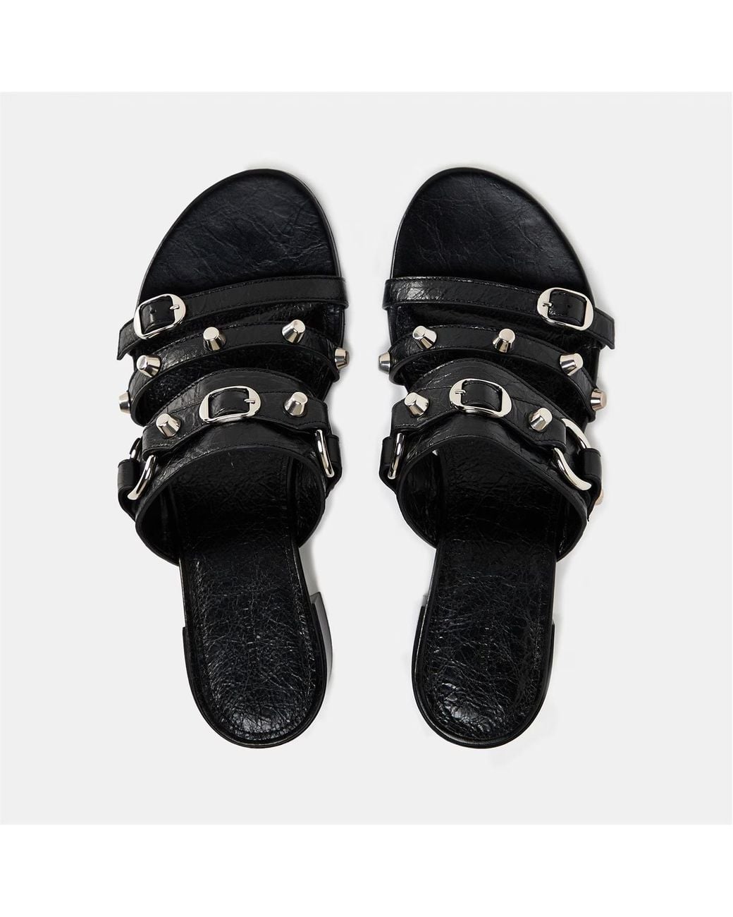 Balenciaga Black Buckle Detail High-Heeled Sandals