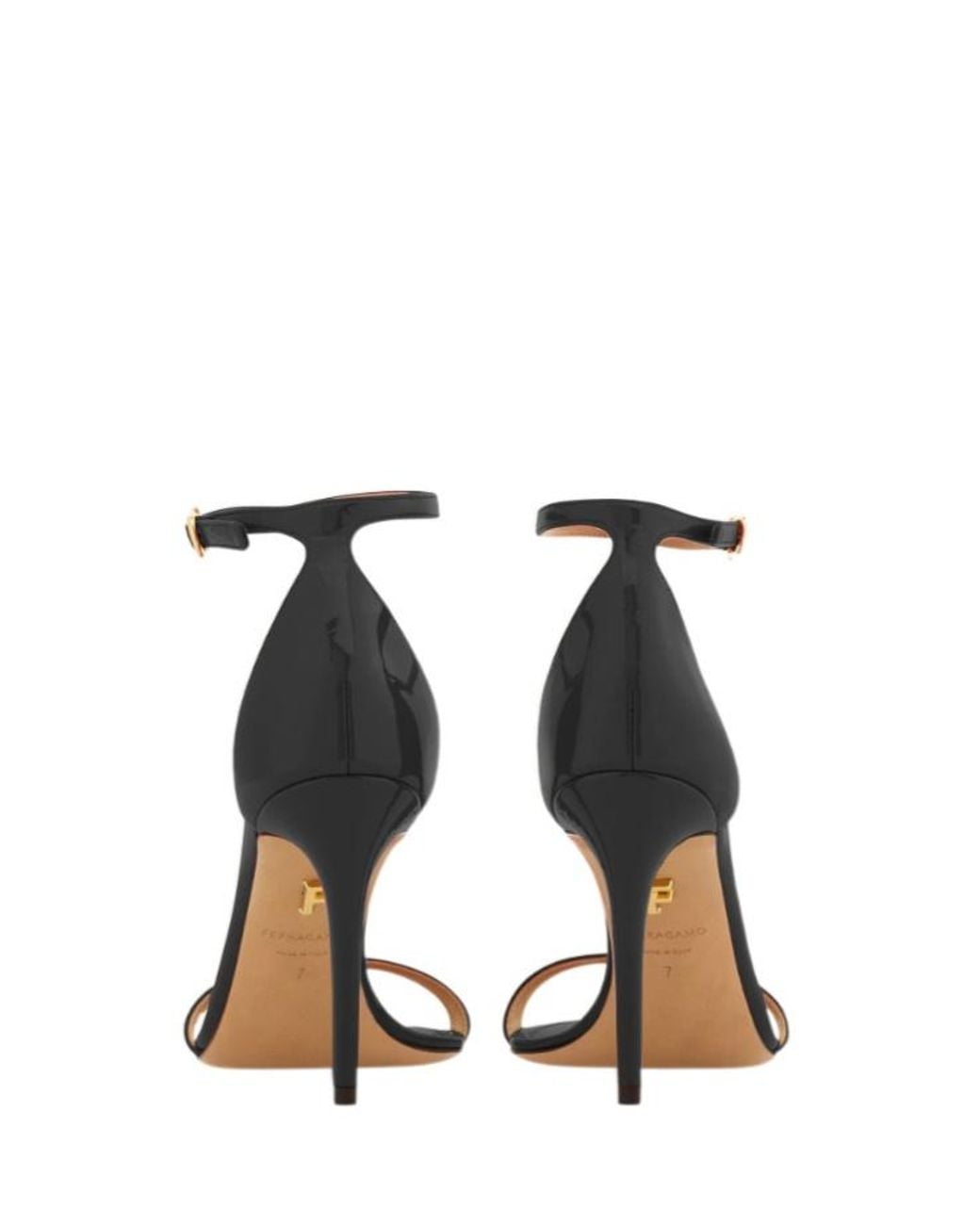 Ferragamo Metallic Strappy Stiletto Sandal