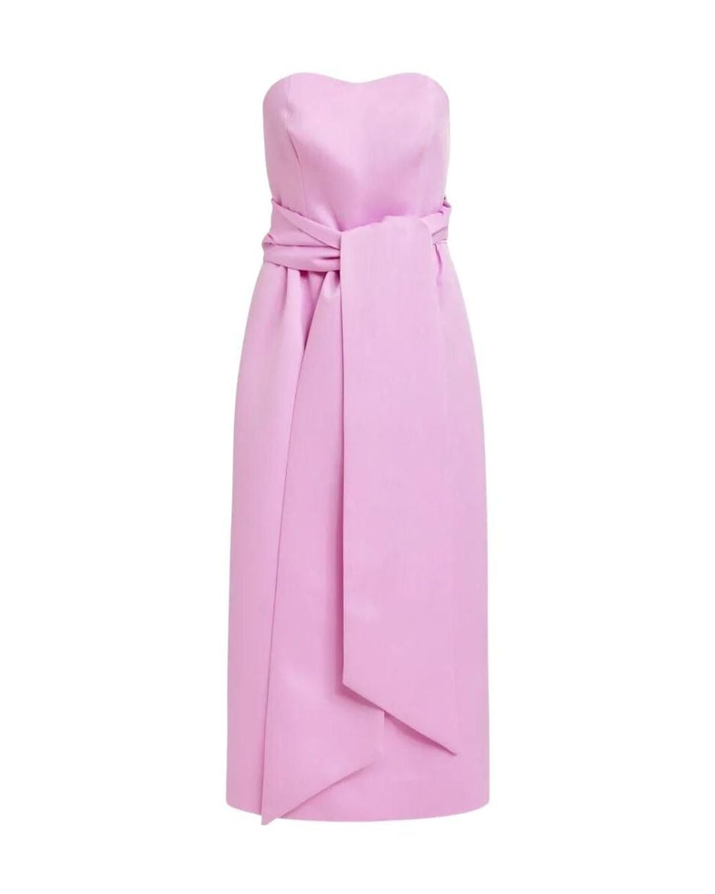 Essentiel Antwerp Pink Juror Strapless Midi Dress