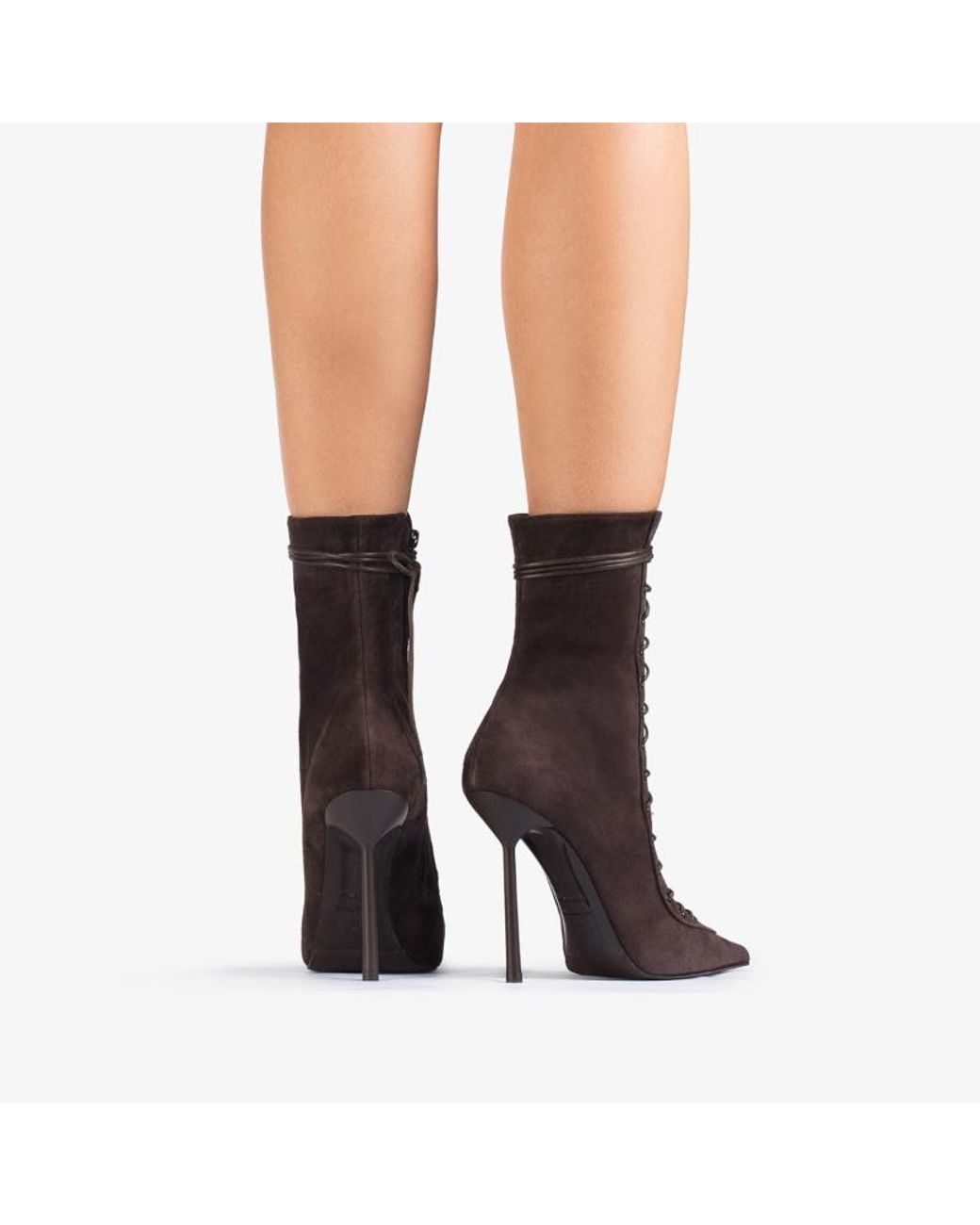 Le Silla Black Colette Lace-Up Ankle Boots