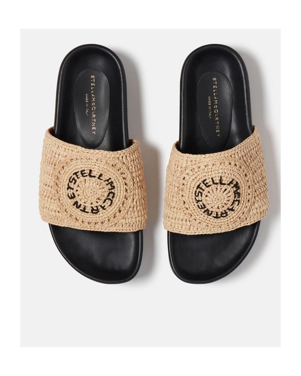 Stella McCartney White Elyse Logo Sandals