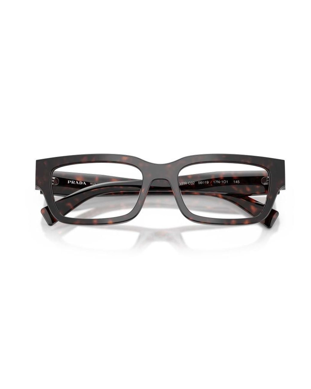 Prada Black Eyewear Rectangle Frame Glasses for men