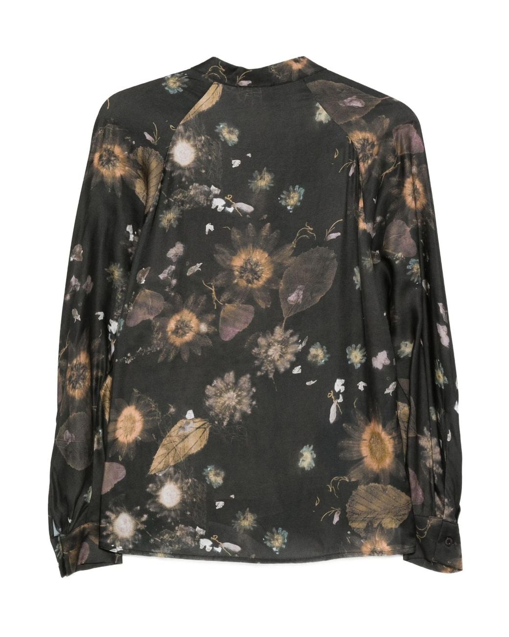 Semicouture Black Floral-Pattern Top