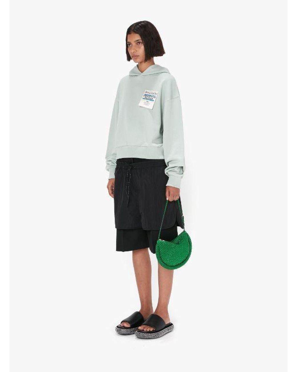 J.W. Anderson Green Jw Anderson Bumper Moon Embellished Shoulder Bag