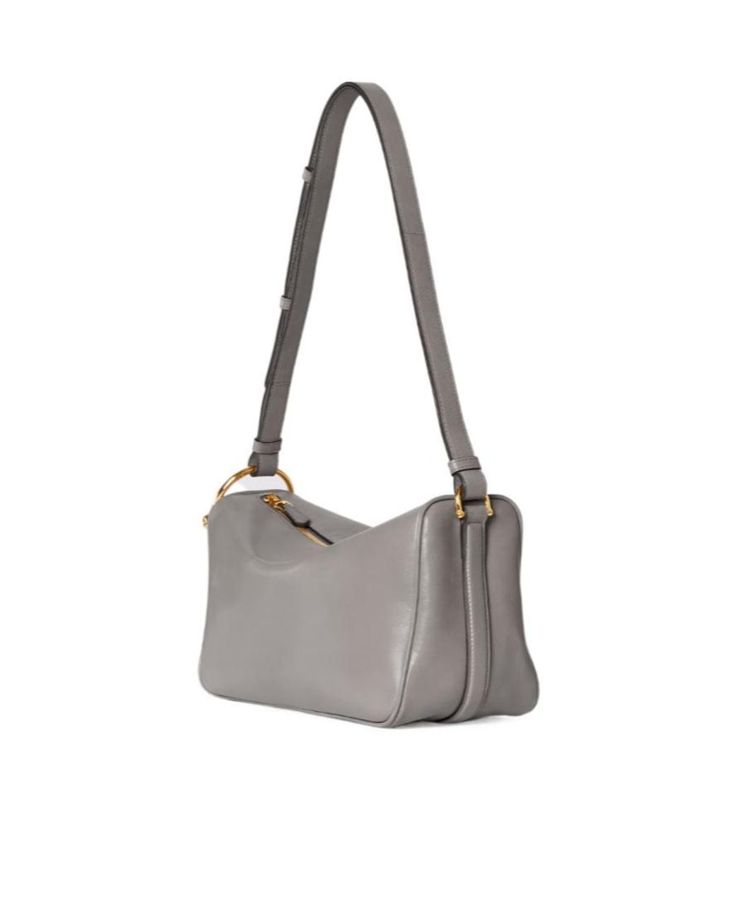 Gucci Gray Half Horsebit Medium Shoulder Bag, Leather