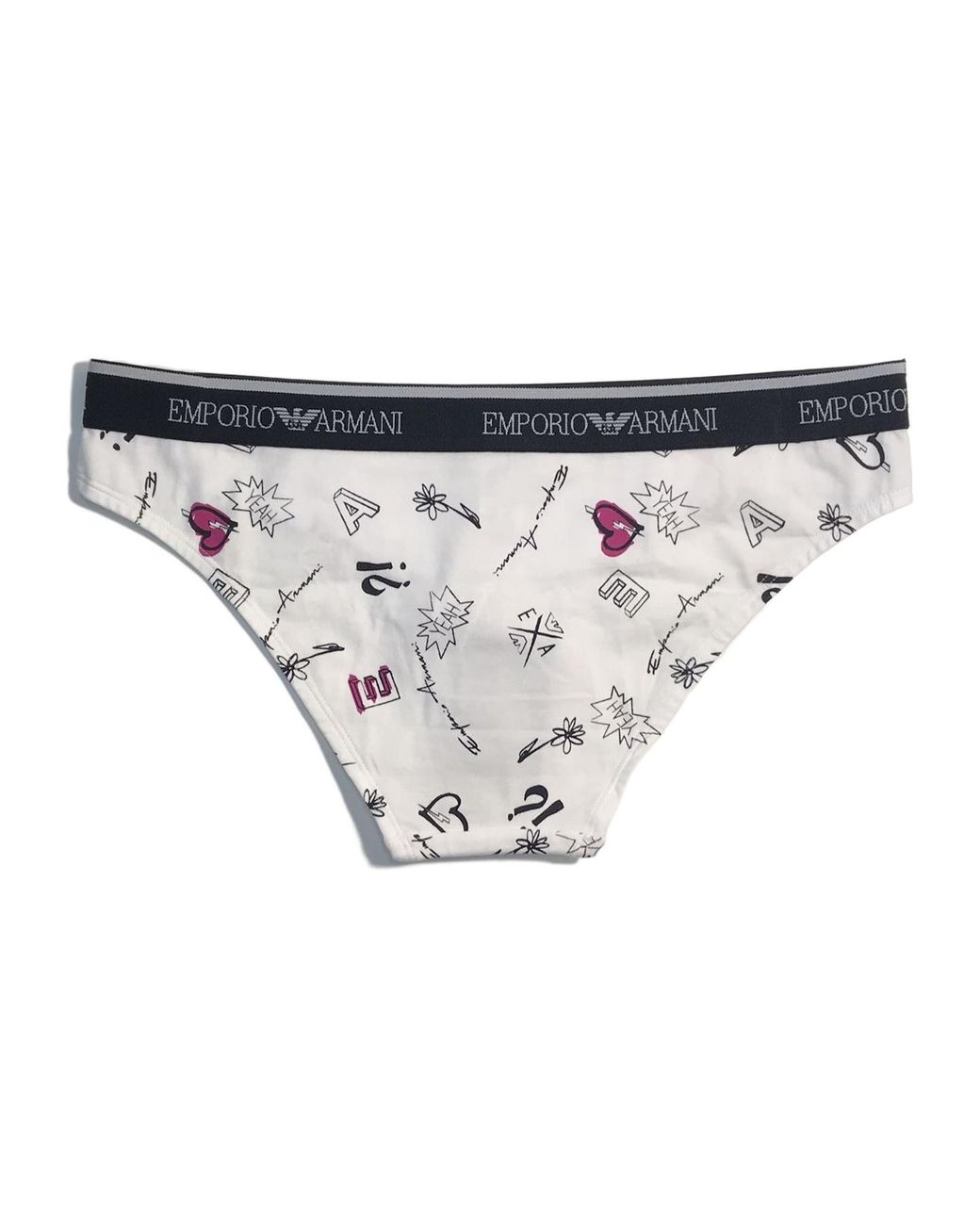 Emporio Armani White Pattern Printed Underwear