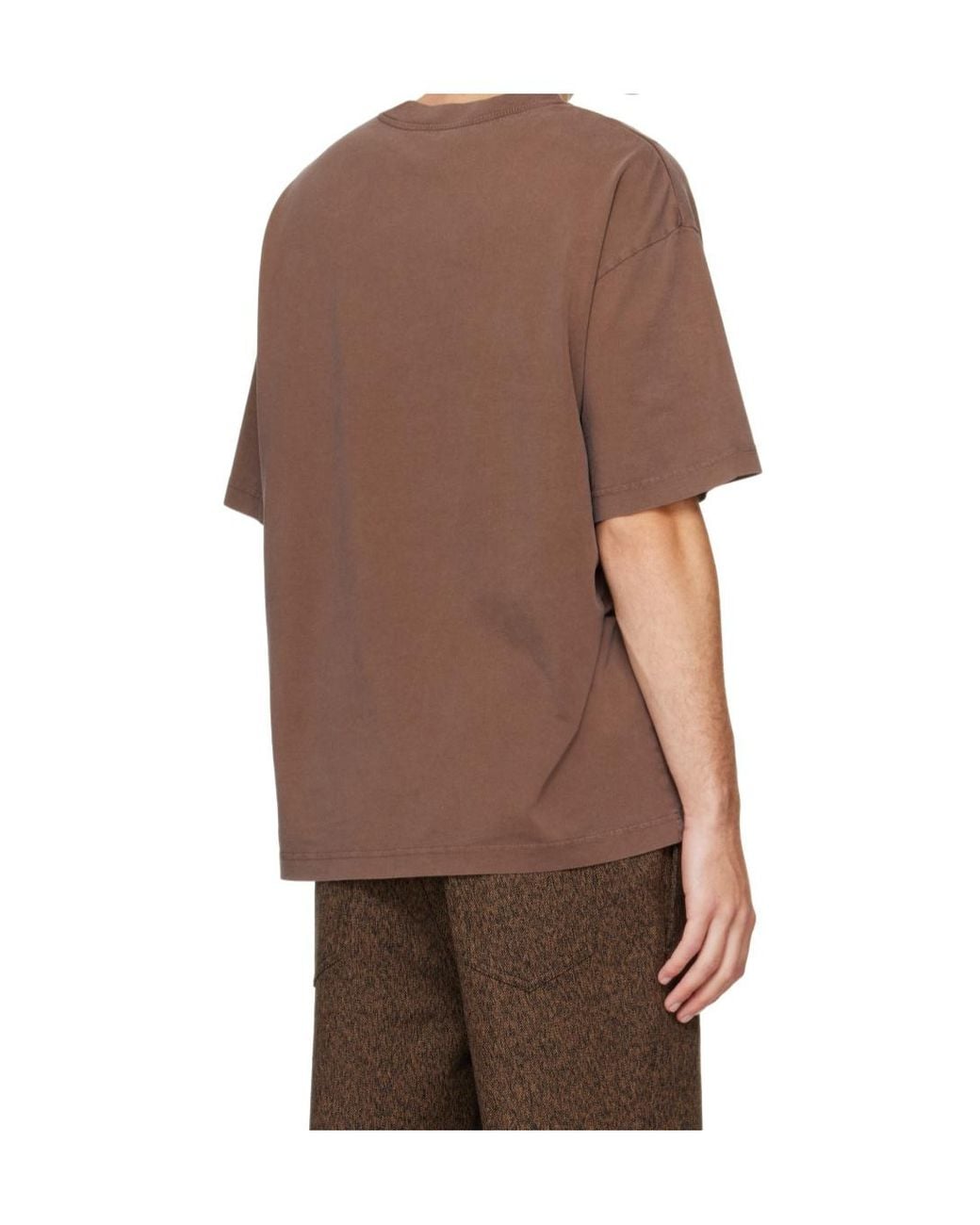 Marni Brown Planet Print T-Shirt for men