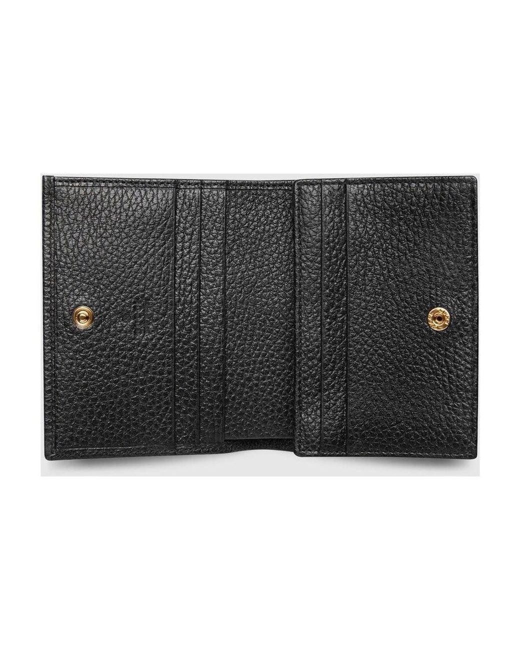 Gucci Black Logo Plaque Bifold Wallet