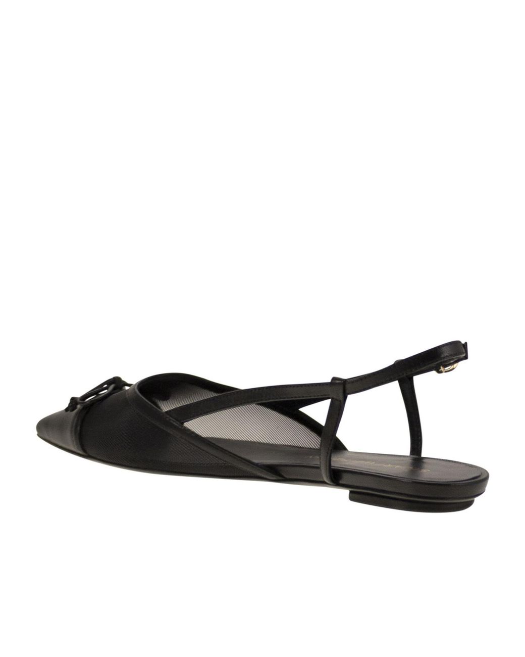 Stuart Weitzman Black Clear Quilted Pointed Flat Sandals