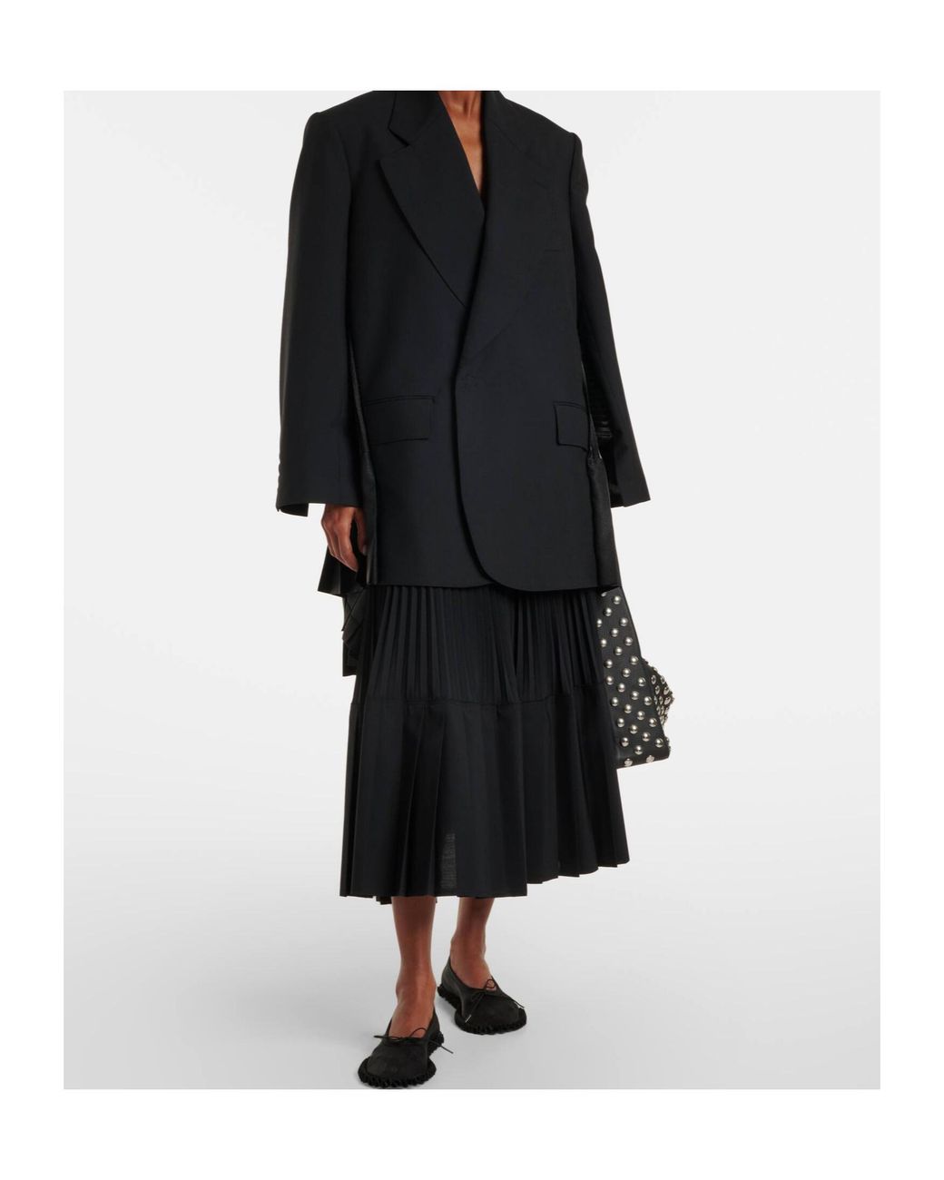 Junya Watanabe Blue Pleated Blazer Dress