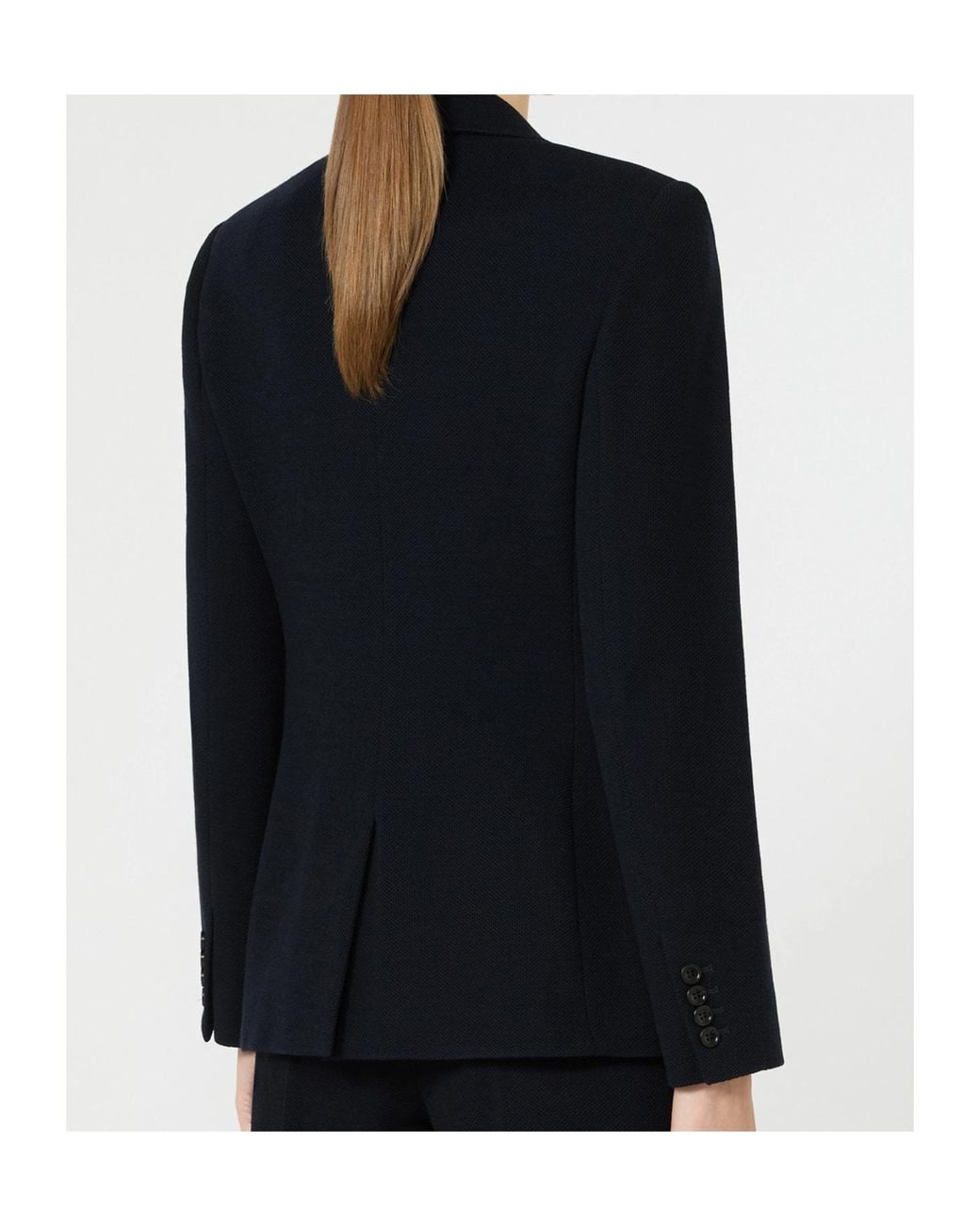 Max Mara Black Virgin Wool Single-Breasted Blazer