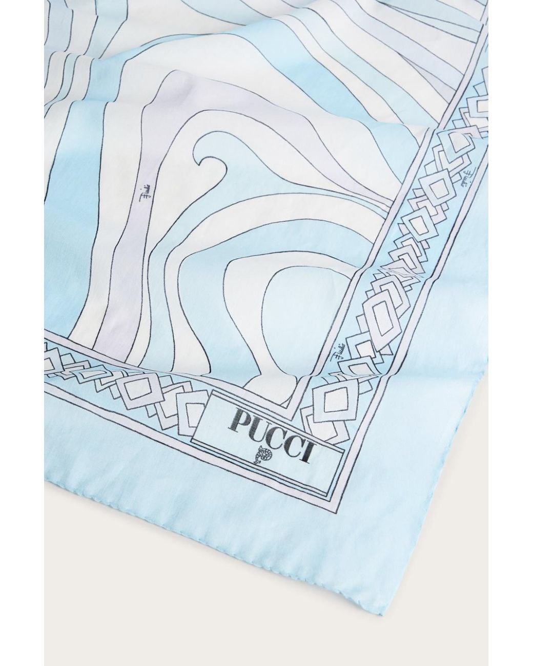 Emilio Pucci Blue Pucci Marmo-Print Self-Tied Sarong