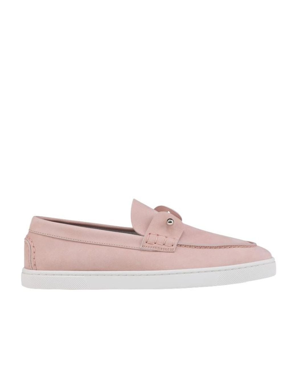 Christian Louboutin Pink Chambeliboat Slip-On Boat Shoes