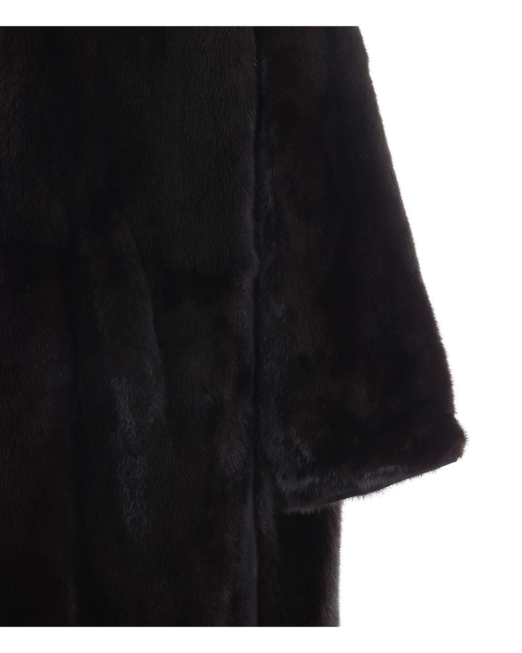 Yves Salomon Black Button-Front Coat