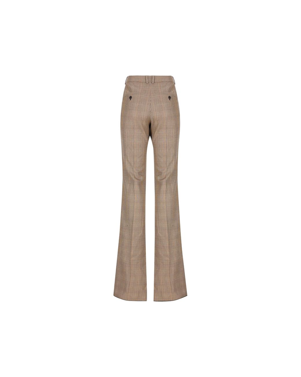 Saint Laurent Gray Prince Of Wales Flared Pants