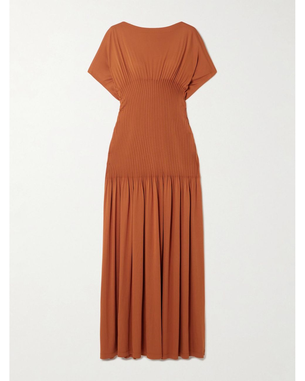 Totême Brown Short Sleeve Dress