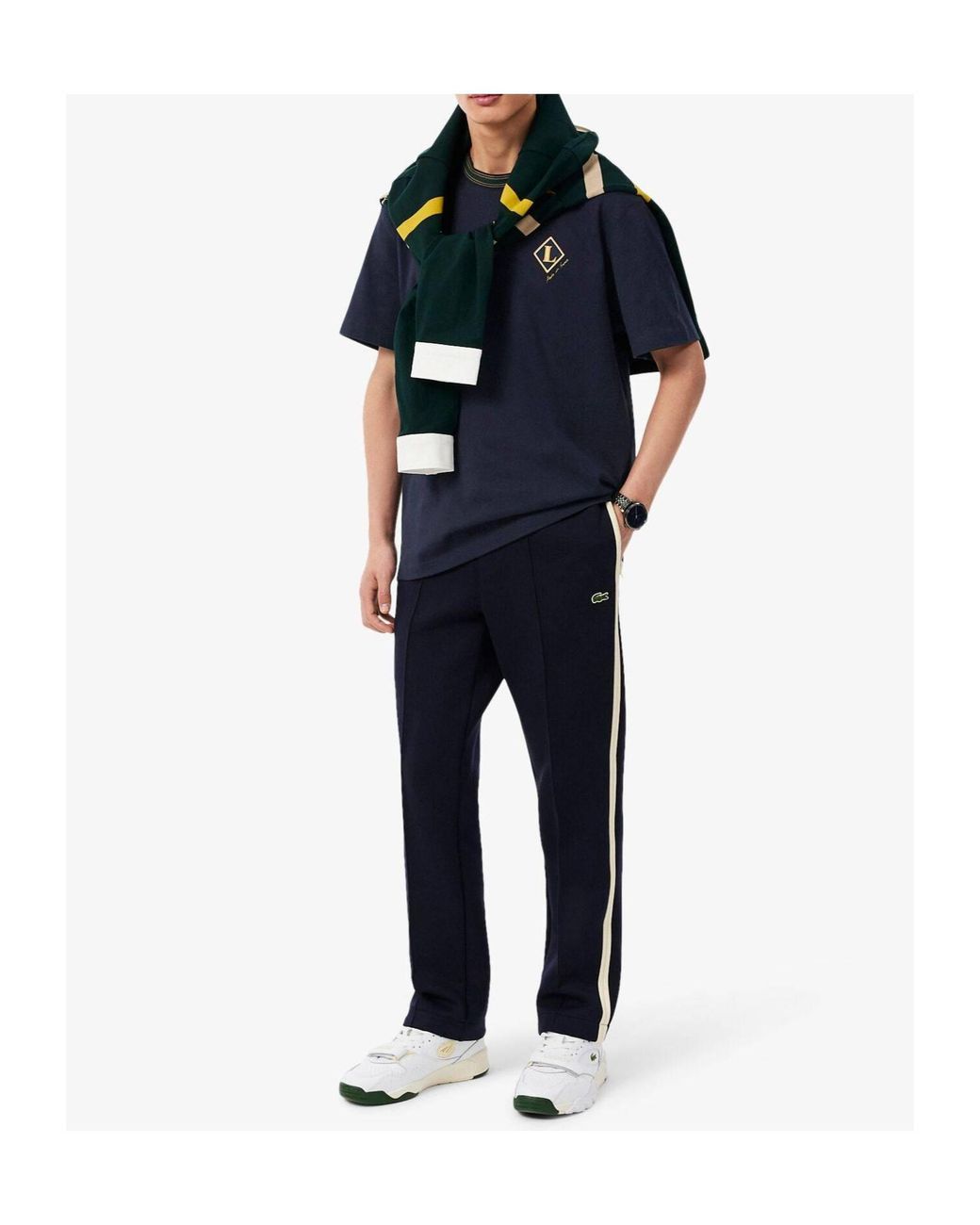 Lacoste Blue Crew Neck Tee for men