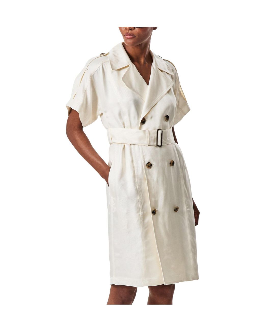 Burberry White Simple Shirt Dress