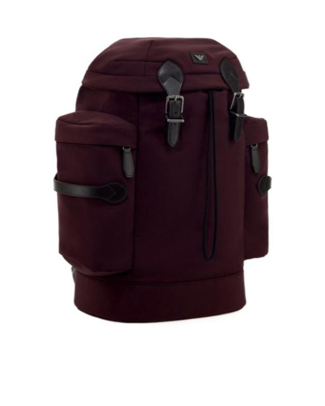 Emporio Armani Purple Buckled Logo Backpack for men