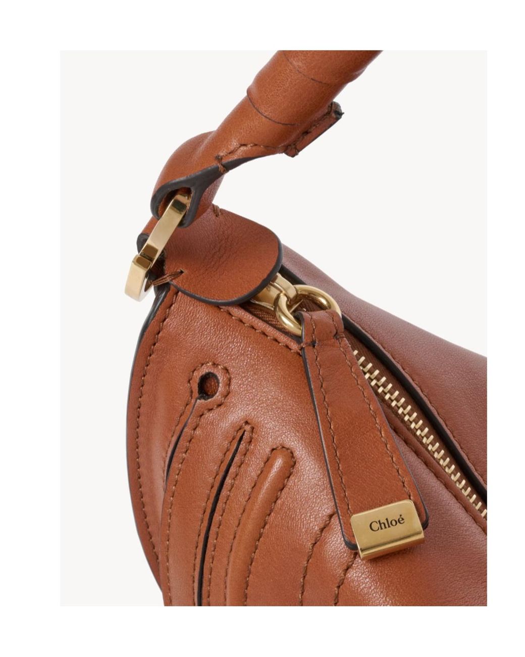 Chloé Brown Mini Marcie Shoulder Bag