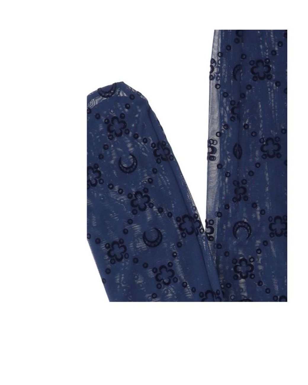 MARINE SERRE Blue Logo Jacquard Mesh Socks