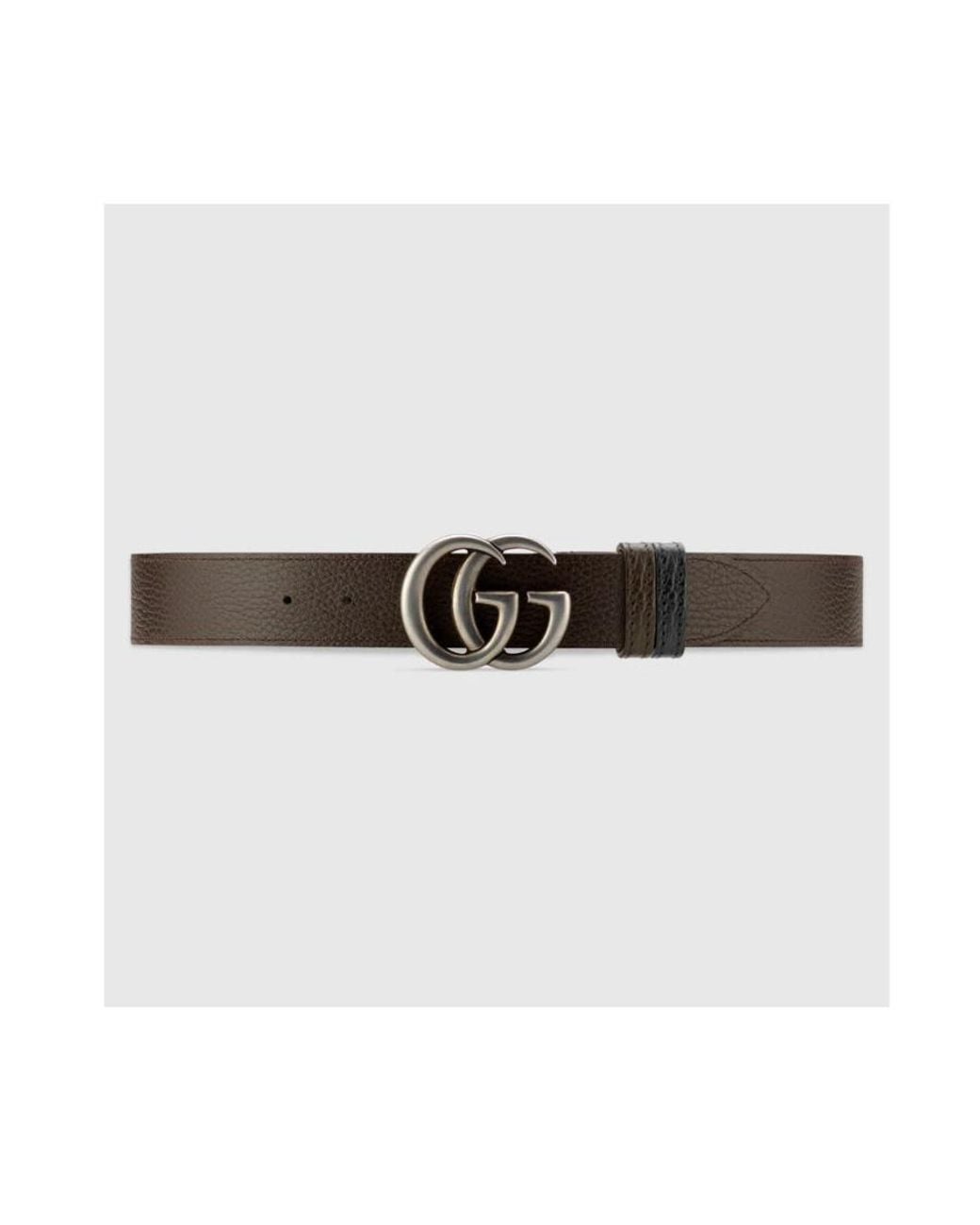Gucci White Gg Marmont Reversible Buckle Belt for men