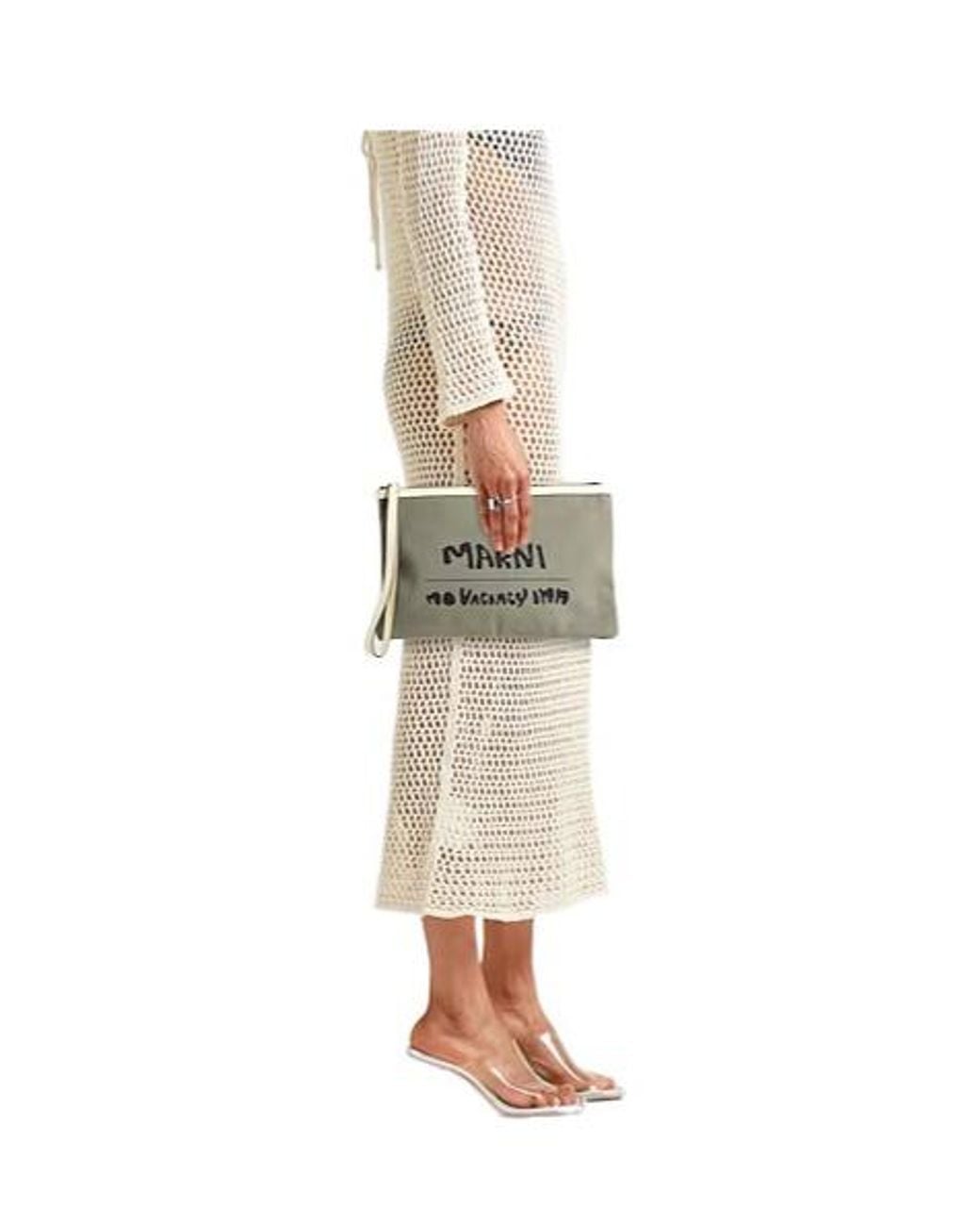 Marni Metallic Fashionable Versatile Handbag