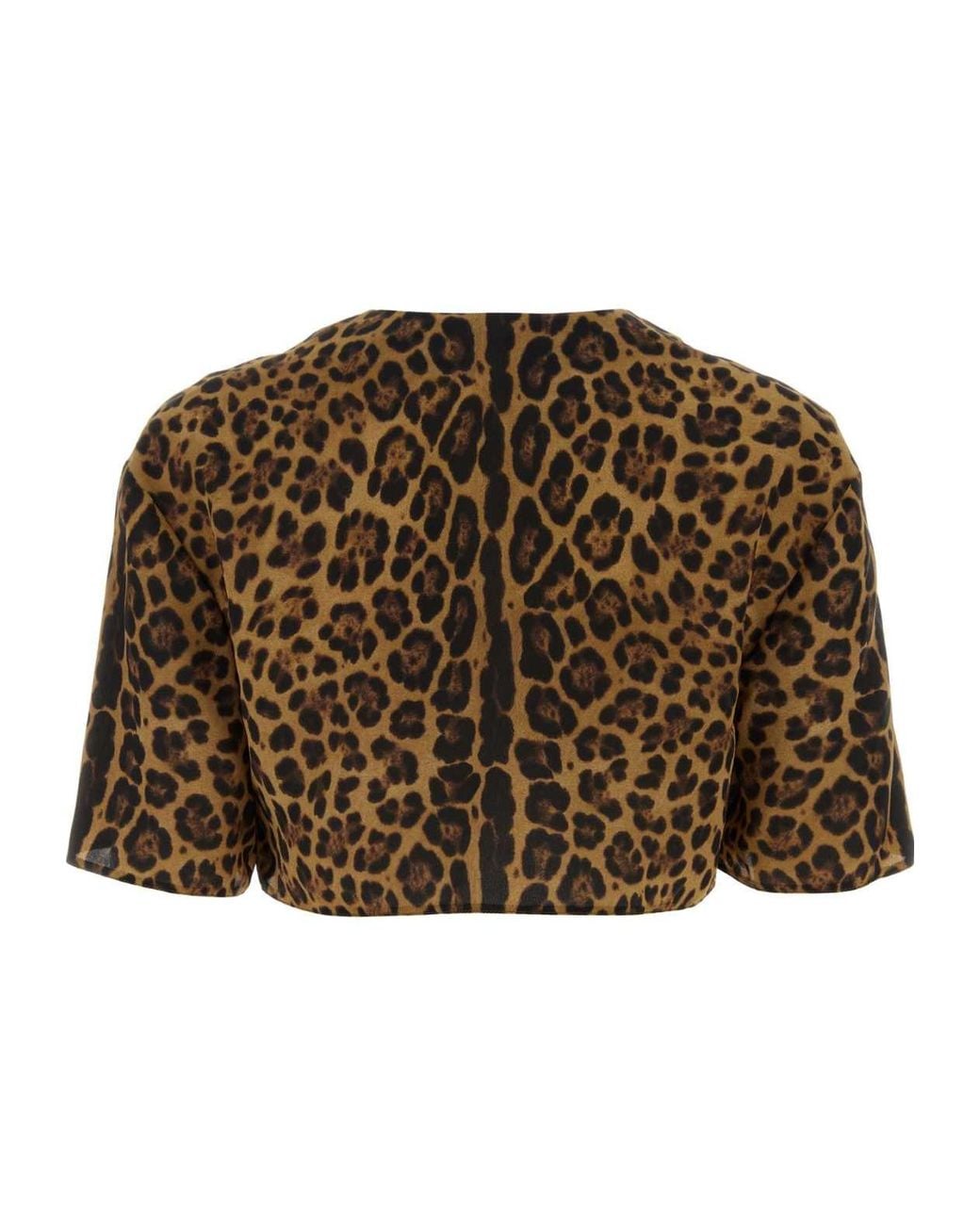 Valentino Brown Leopard Print Top
