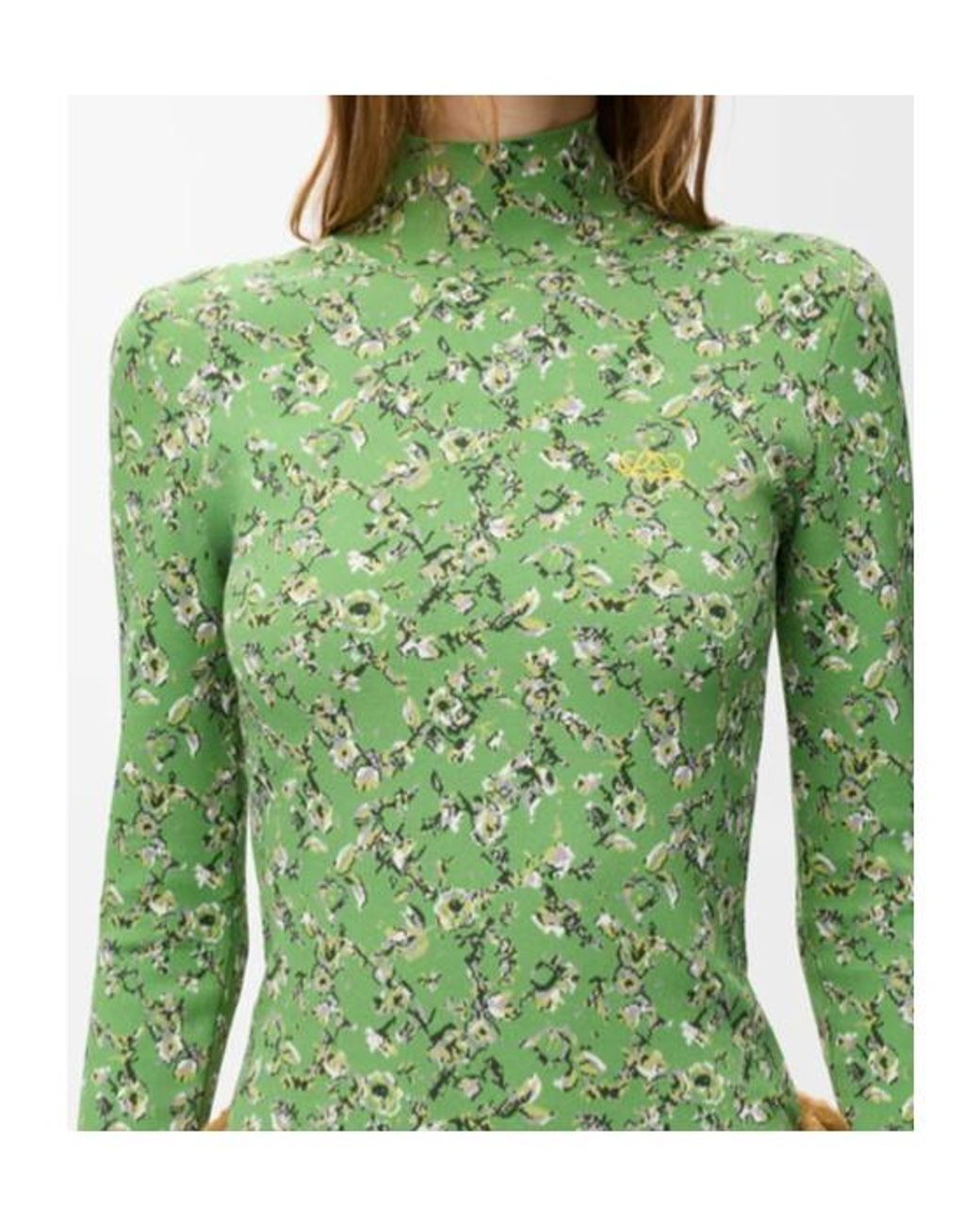 Loewe Green Cosima Von Bonin Floral Jersey Top