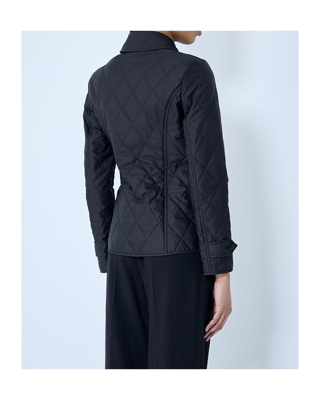 Burberry Black Long Sleeved Quilted Buttoned Jacket