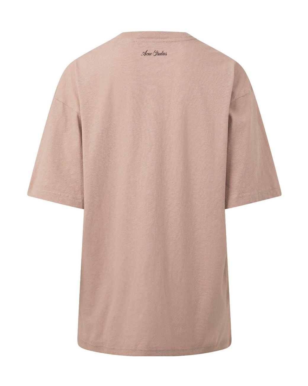 Acne Pink Minimal Crew Neck T-Shirt